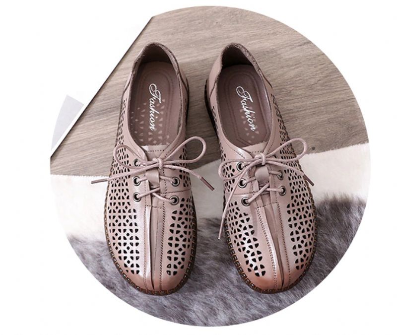 Imbert Dames Hollow Out Oxfords Schoenen - Zwart