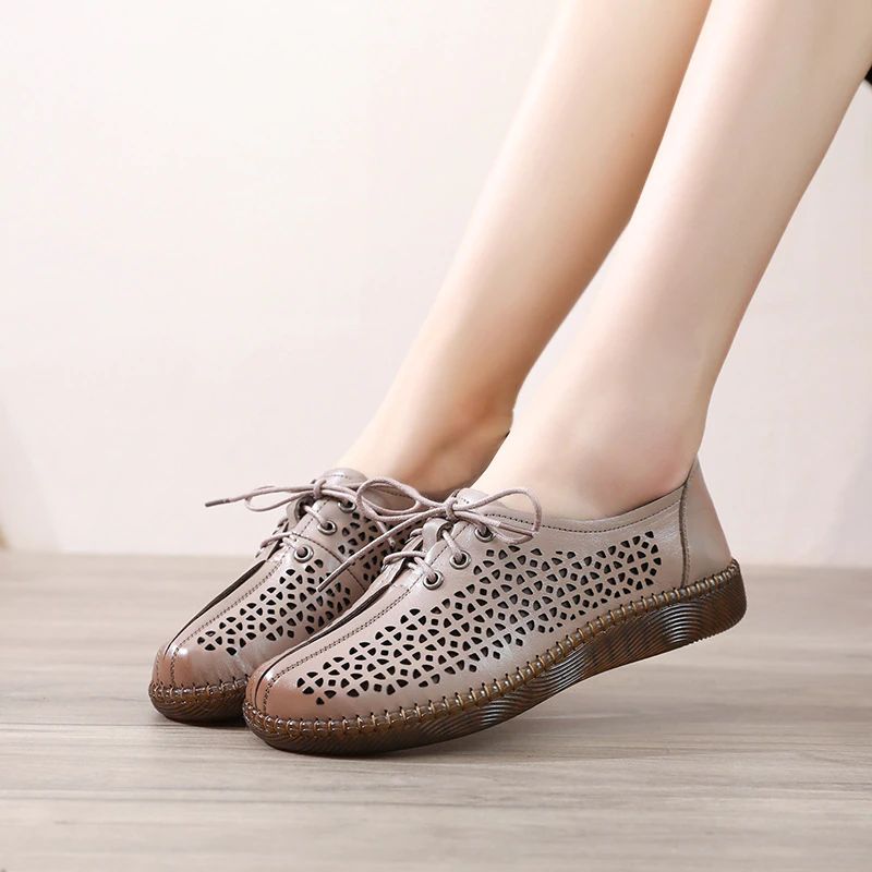 Imbert Dames Hollow Out Oxfords Schoenen - Zwart
