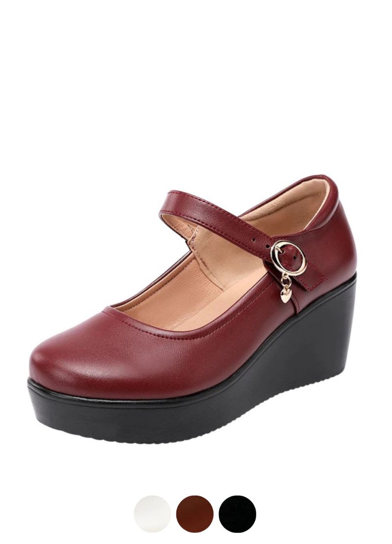Ines Dames Comfortabele Platform Schoenen