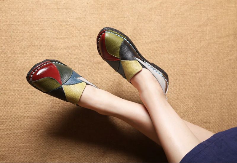 Iris Dames Loafers Schoenen - Groen