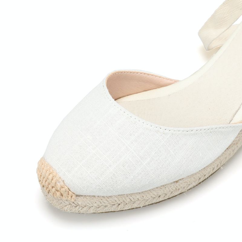 Isabel Dames Vetersandalen Wedges - Wit