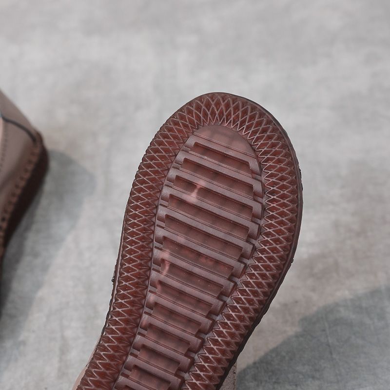 Isabelita Dames Platte Leren Schoenen - Zwart