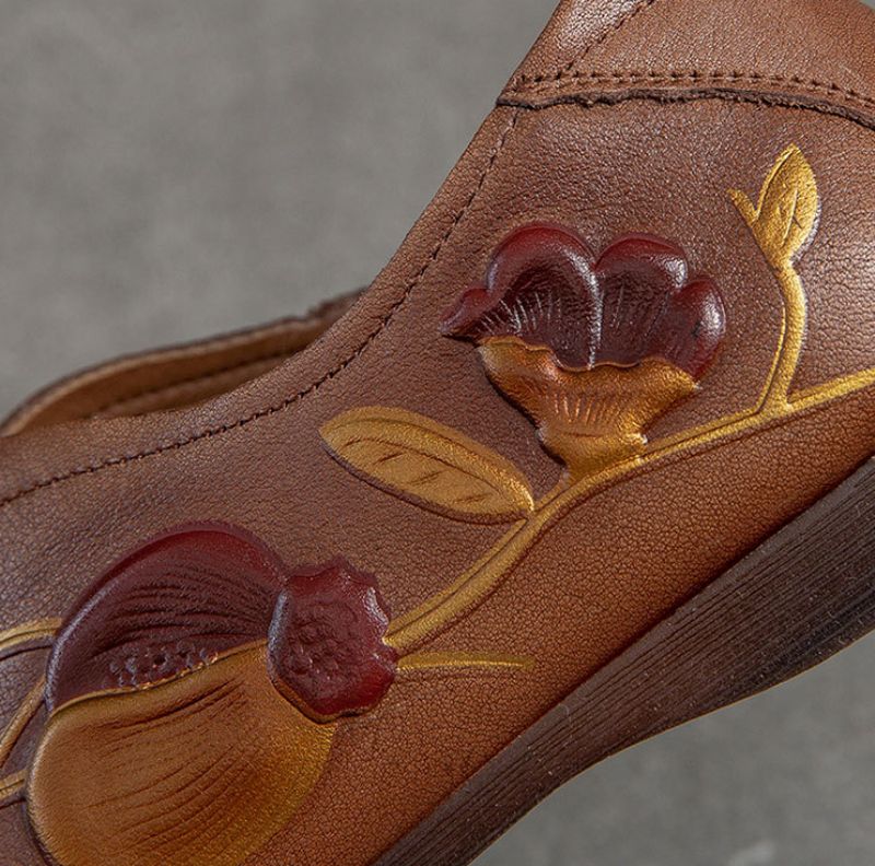 Isis Dames Slip-on Platte Schoenen - Bruin