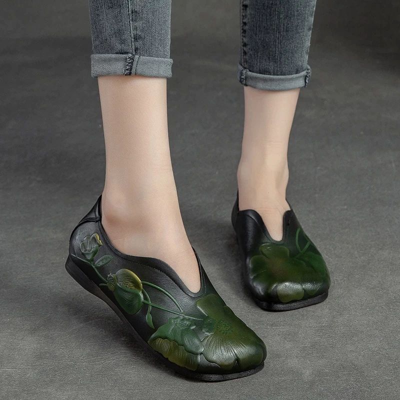 Isis Dames Slip-on Platte Schoenen - Bruin