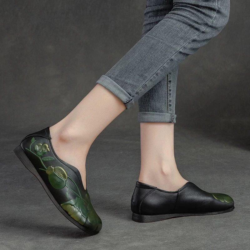 Isis Dames Slip-on Platte Schoenen - Bruin