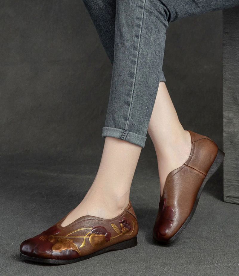 Isis Dames Slip-on Platte Schoenen - Bruin