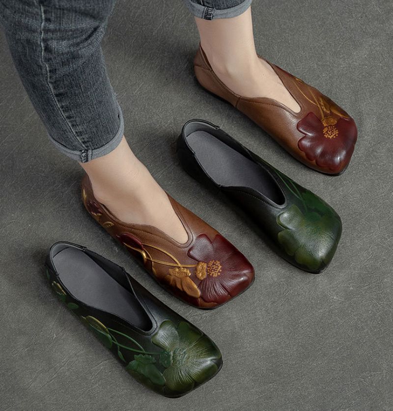 Isis Dames Slip-on Platte Schoenen - Bruin