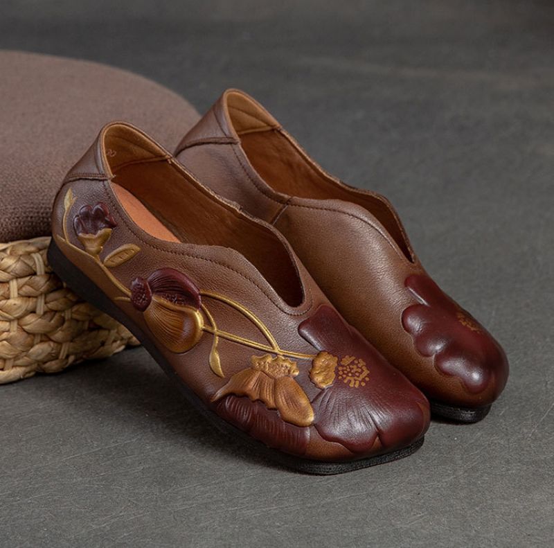 Isis Dames Slip-on Platte Schoenen - Bruin