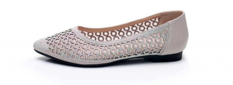 Italia Dames Platte Schoenen - Beige