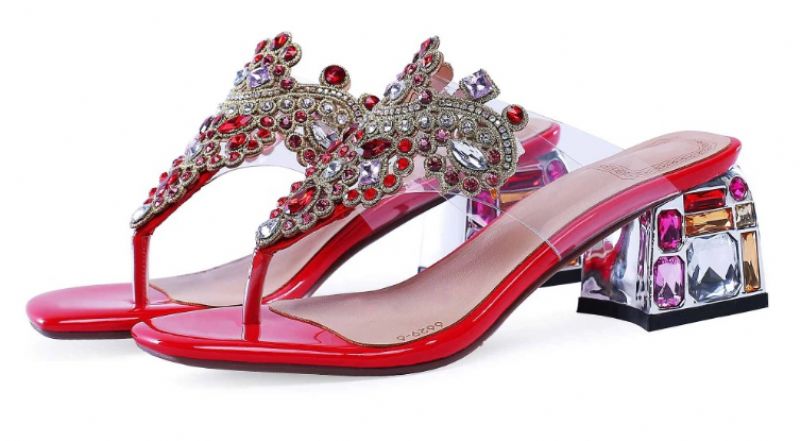 Ivana Dames Leren Sandaal - Rood
