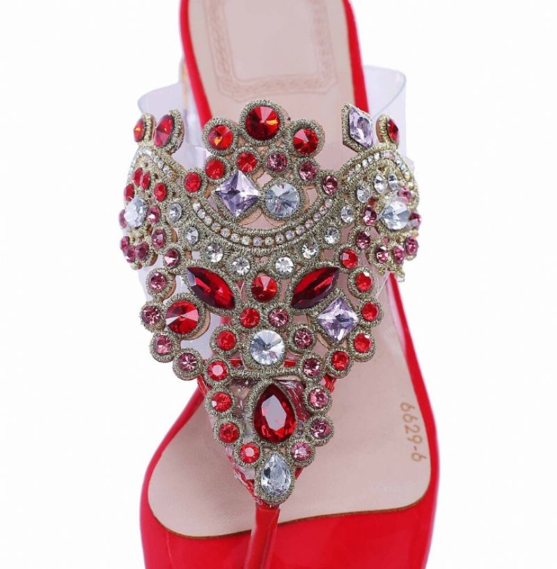 Ivana Dames Leren Sandaal - Rood