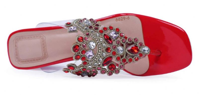 Ivana Dames Leren Sandaal - Rood