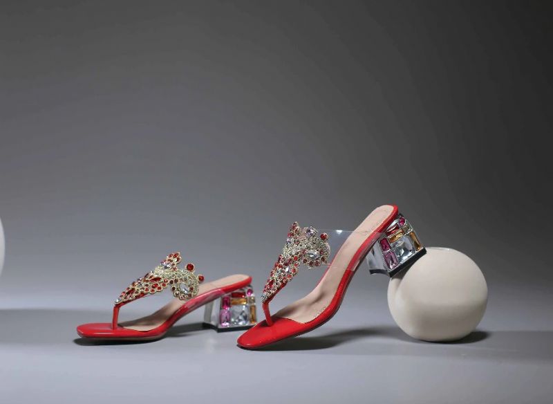 Ivana Dames Leren Sandaal - Rood