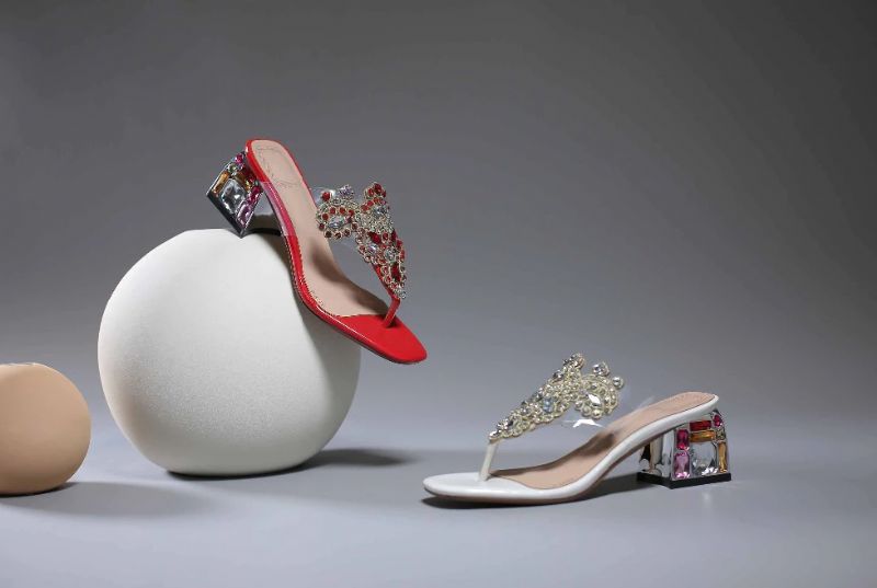 Ivana Dames Leren Sandaal - Rood