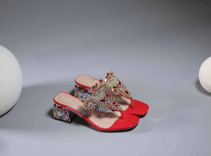 Ivana Dames Leren Sandaal - Rood