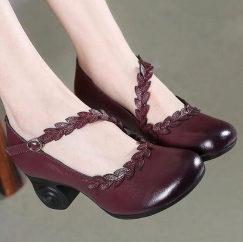 Iza Dames Leren Pumps - Zwart