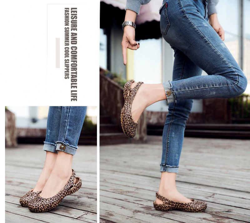 Iza Dames Slip-on Platte Ademende Zomer Zwarte Schoenen - Zwart