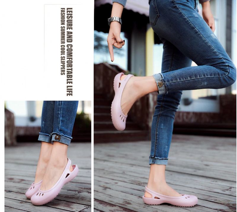 Iza Dames Slip-on Platte Ademende Zomer Zwarte Schoenen - Zwart