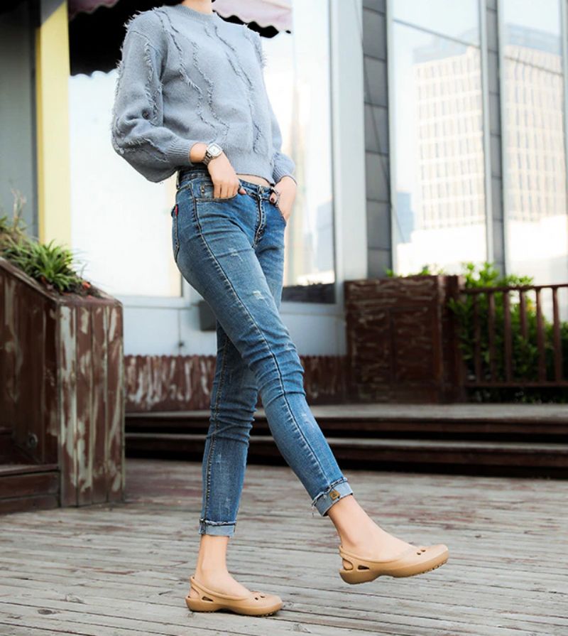 Iza Dames Slip-on Platte Ademende Zomer Zwarte Schoenen - Zwart
