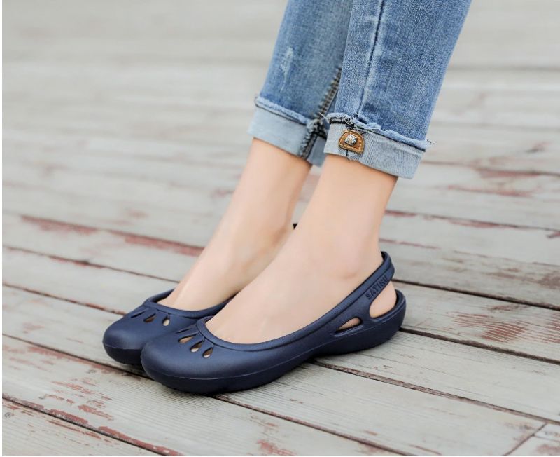 Iza Dames Slip-on Platte Ademende Zomerschoenen - Beige
