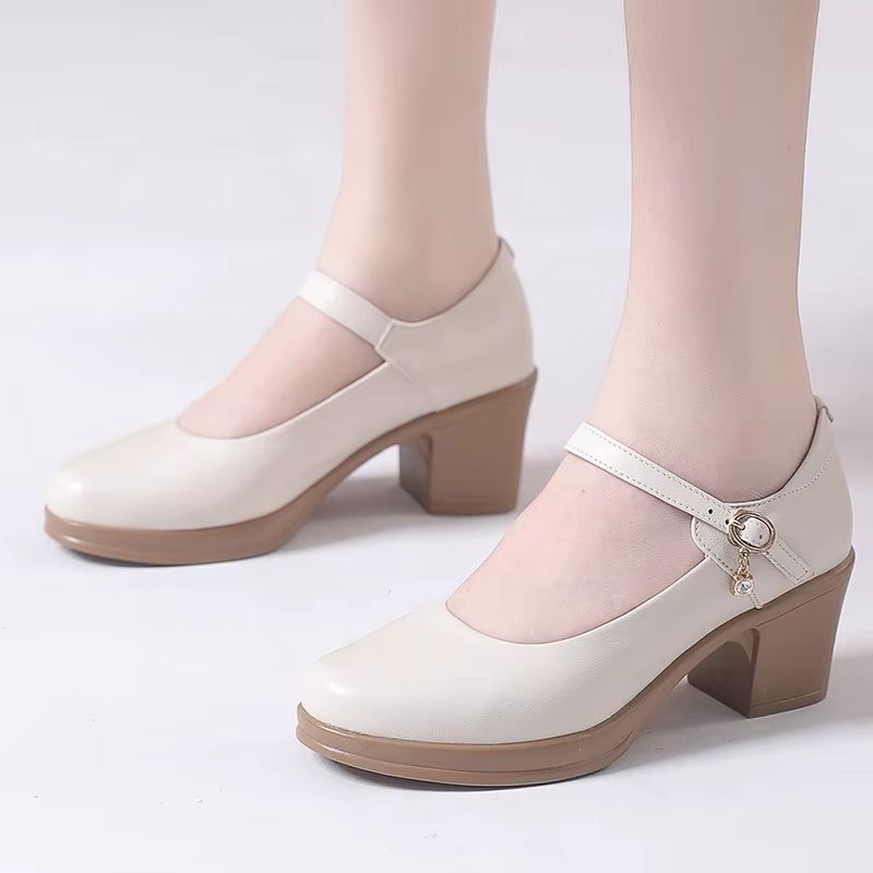 Jacinta Dames Platform Pumps - Beige