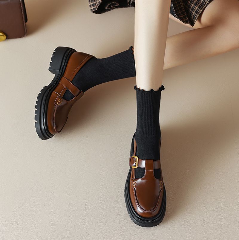 Jagdai Dames Platform Schoenen - Bruin