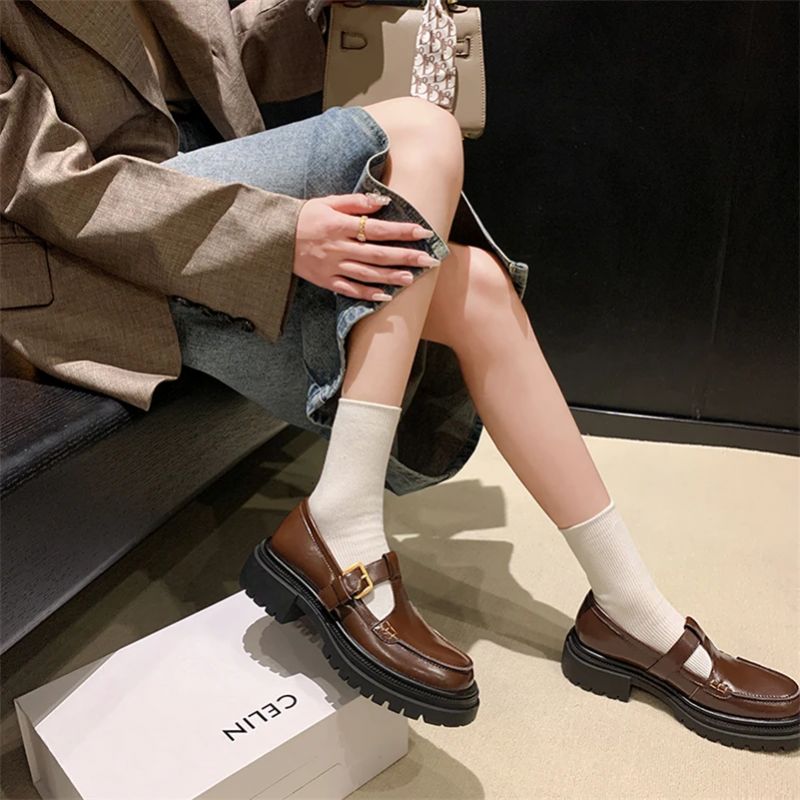 Jagdai Dames Platform Schoenen - Bruin