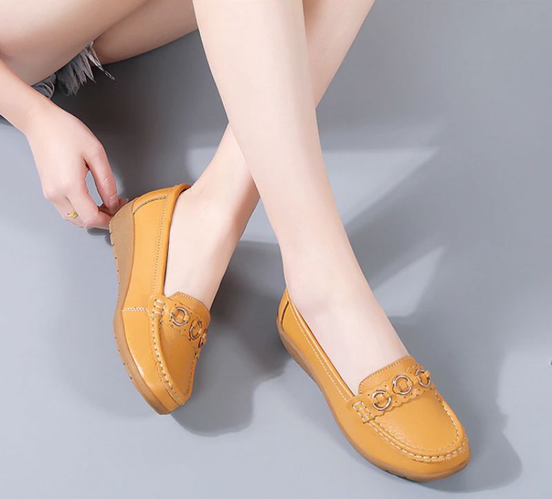 Jaida Dames Loafer Leren Zwarte Schoenen - GatZwart