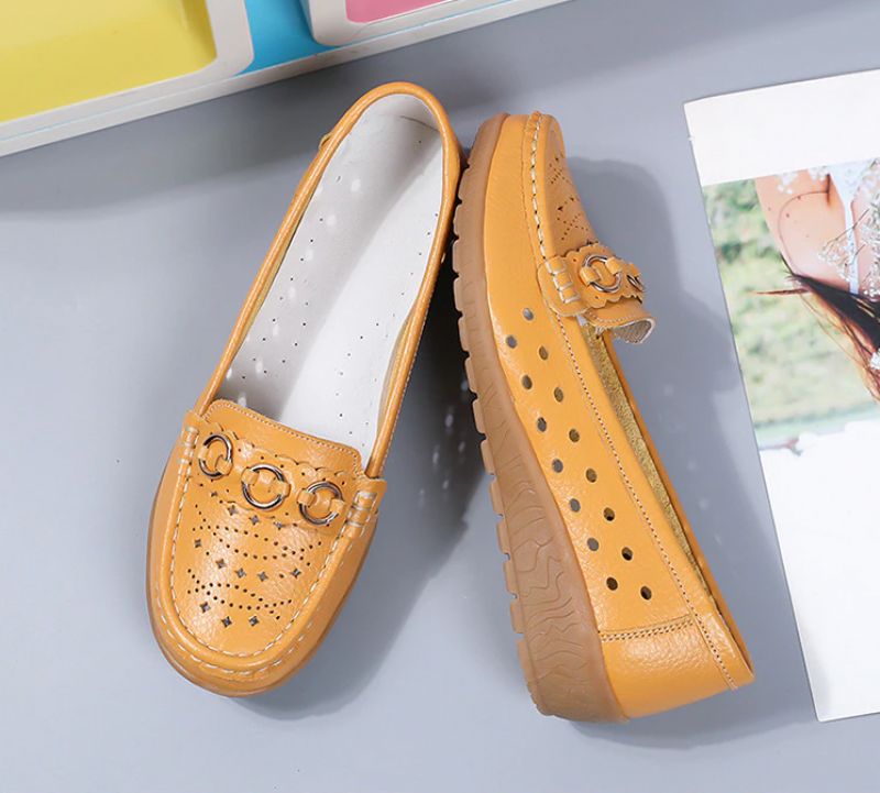 Jaida Dames Loafer Leren Zwarte Schoenen - GatZwart