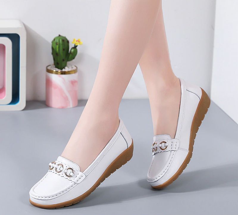 Jaida Dames Loafer Leren Zwarte Schoenen - GatZwart