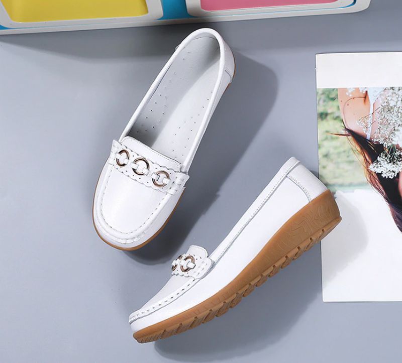 Jaida Dames Loafer Leren Zwarte Schoenen - GatZwart