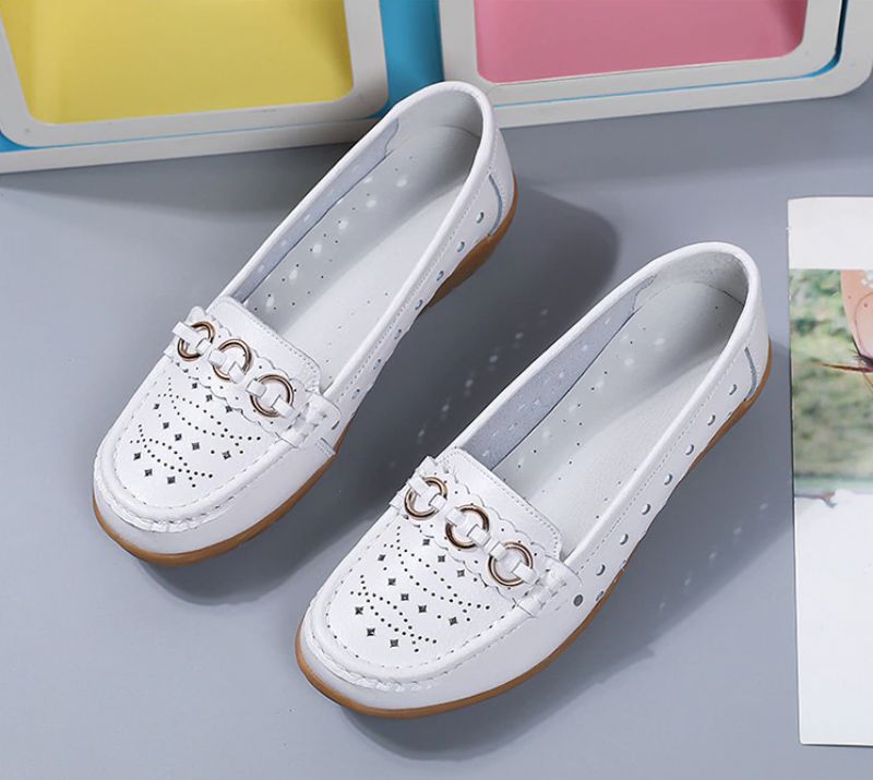 Jaida Dames Loafer Leren Zwarte Schoenen - GatZwart