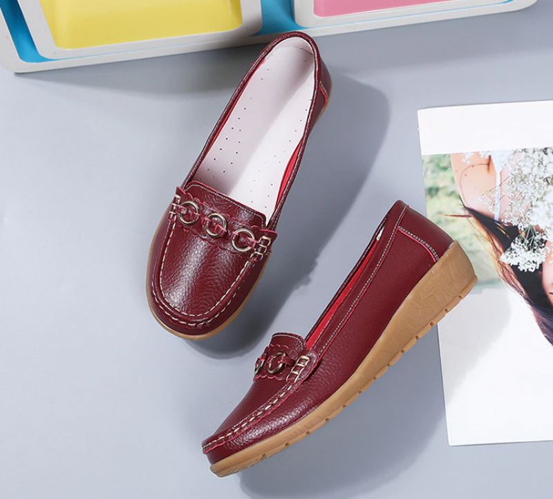 Jaida Dames Loafer Leren Zwarte Schoenen - GatZwart