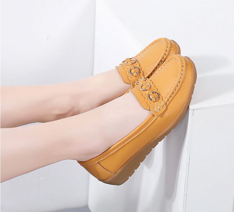 Jaida Dames Loafer Leren Zwarte Schoenen - GatZwart