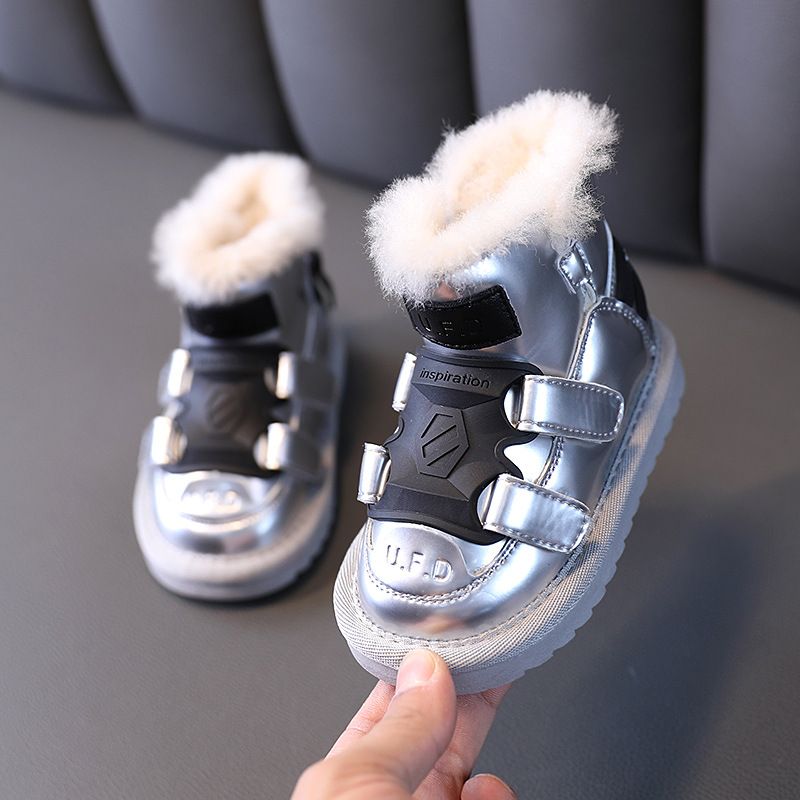 Jaimes Unisex Sneeuwlaarzen Voor Kinderen - Zilver Bont
