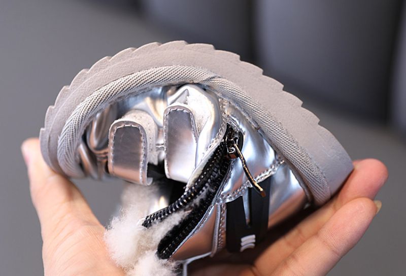 Jaimes Unisex Sneeuwlaarzen Voor Kinderen - Zilver Bont