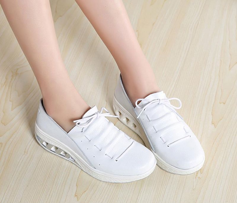 Jame Dames Platform Schoenen - Wit