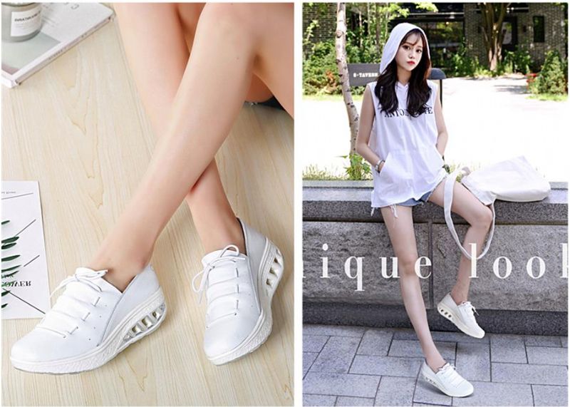 Jame Dames Platform Schoenen - Wit