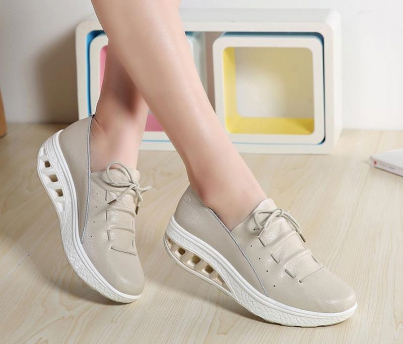 Jame Dames Platform Schoenen - Wit
