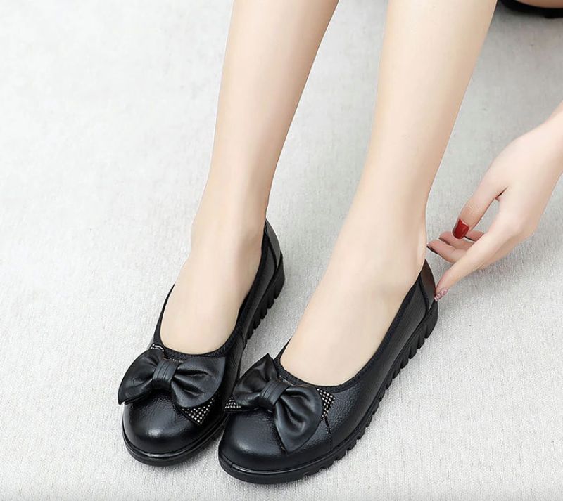 Jane Dames Platte Schoenen - Zwart