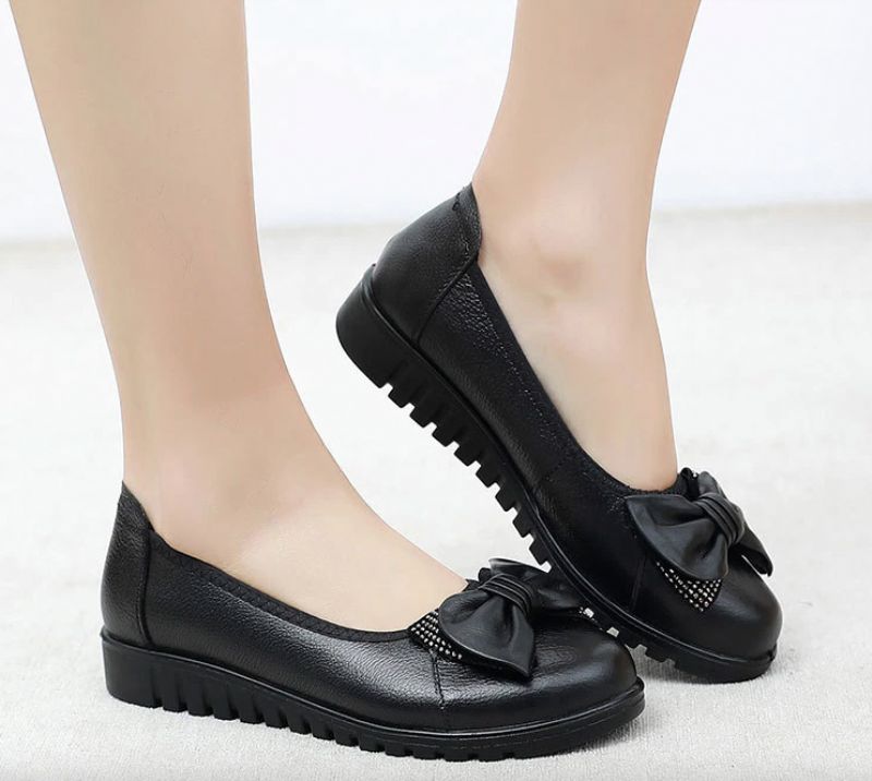 Jane Dames Platte Schoenen - Zwart