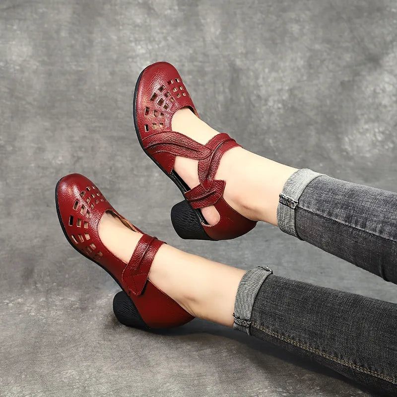 Janny Dames Hakken Sandaal - Rood