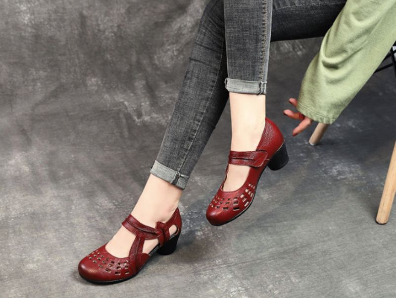 Janny Dames Hakken Sandaal - Rood
