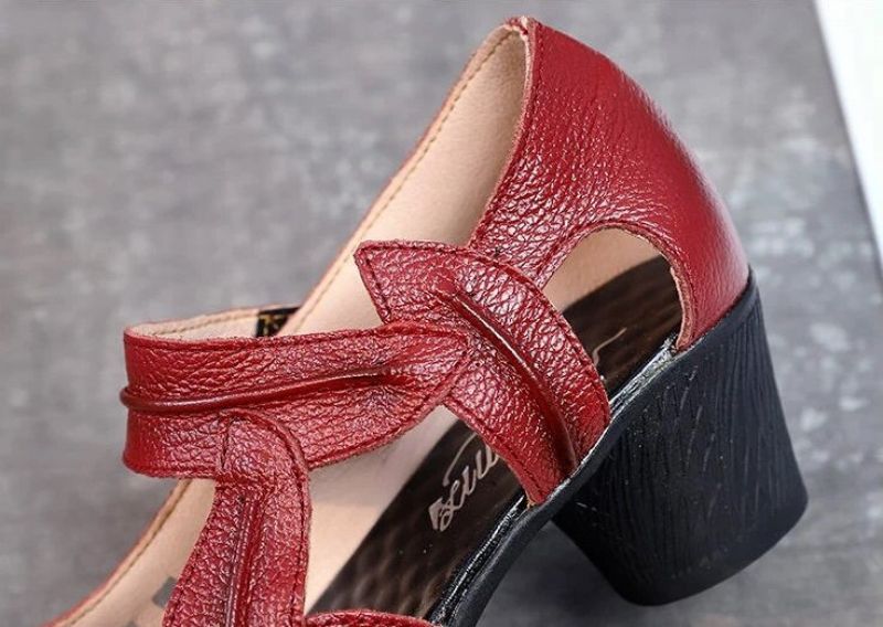 Janny Dames Hakken Sandaal - Rood