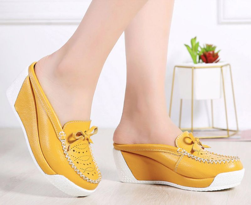 Jassir Dames Wedges - Geel