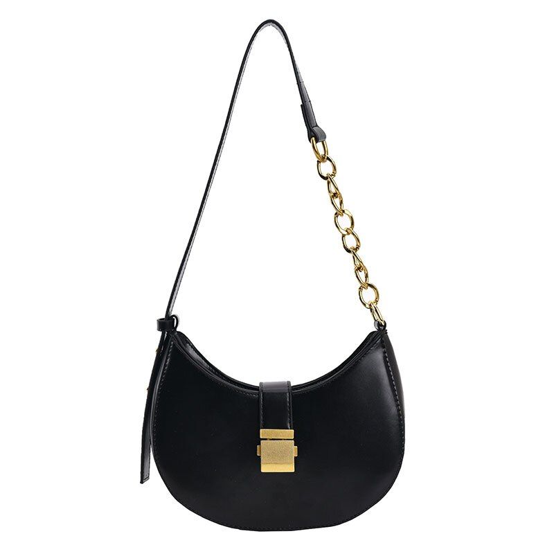 Jaxyn Dames Leren Crossbody Handtas - Zwart 