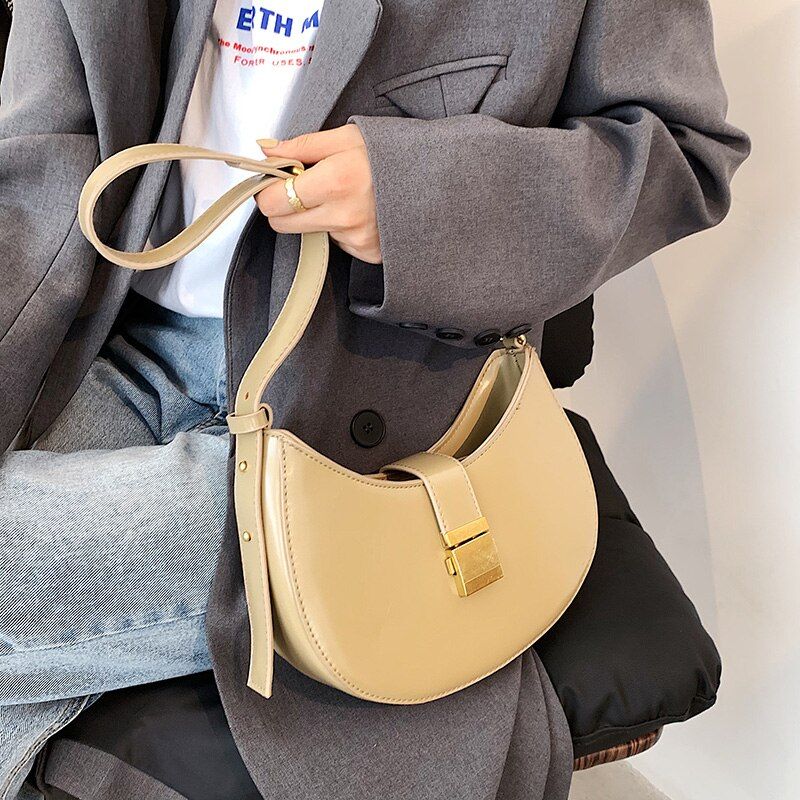 Jaxyn Dames Leren Crossbody Handtas - Zwart 