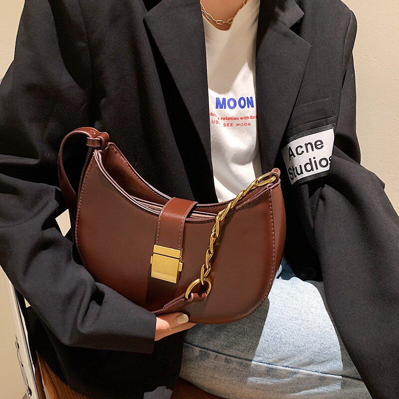 Jaxyn Dames Leren Crossbody Handtas - Zwart 