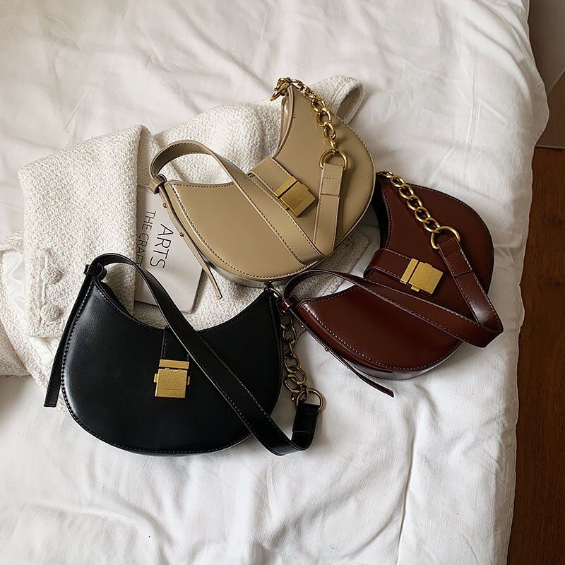 Jaxyn Dames Leren Crossbody Handtas - Zwart 