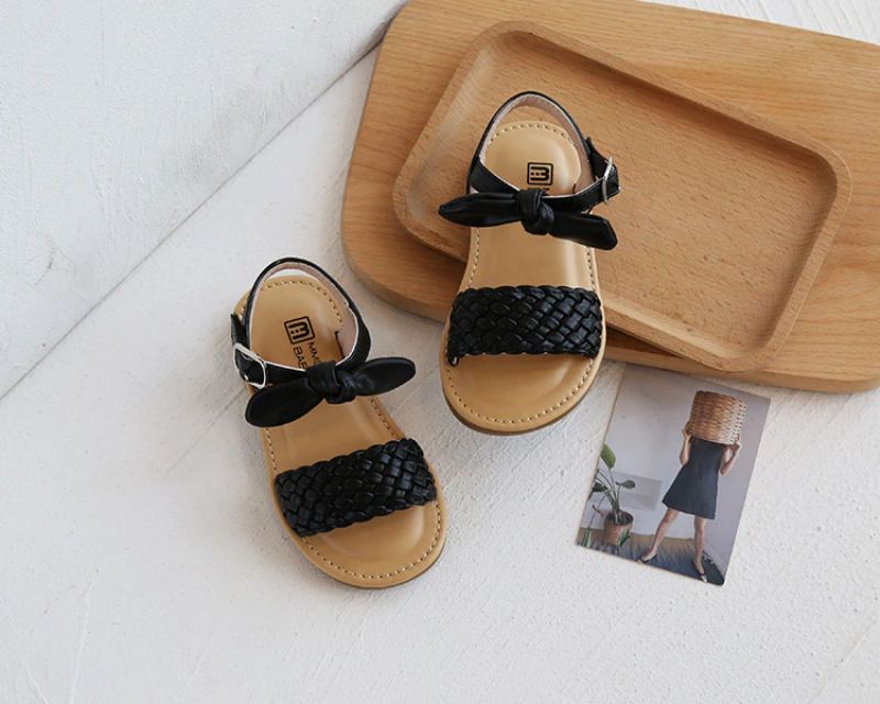 Jean Meisjes Casual Sandaal - Zwart